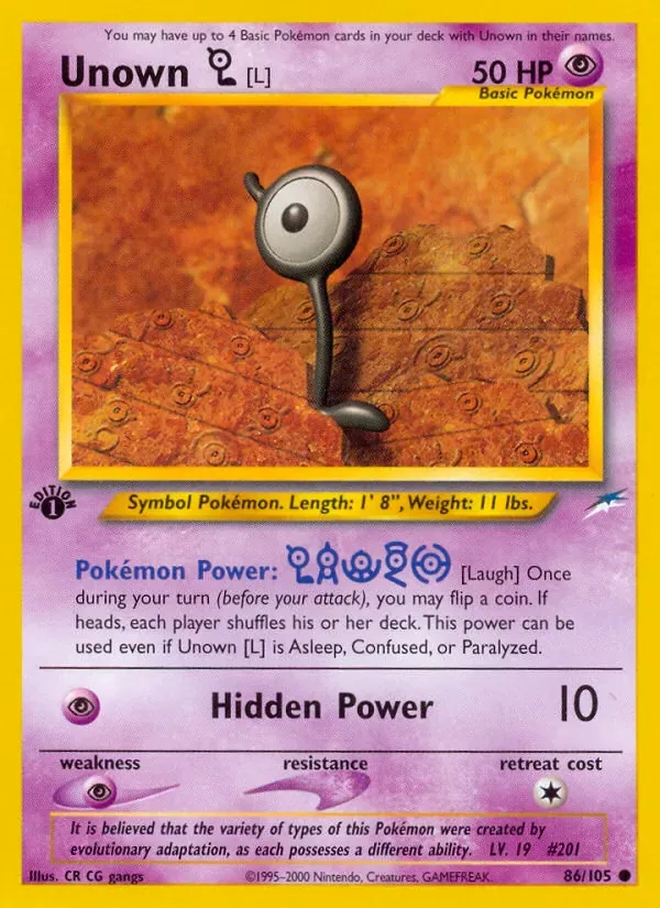 Unown [L], Neo Destiny