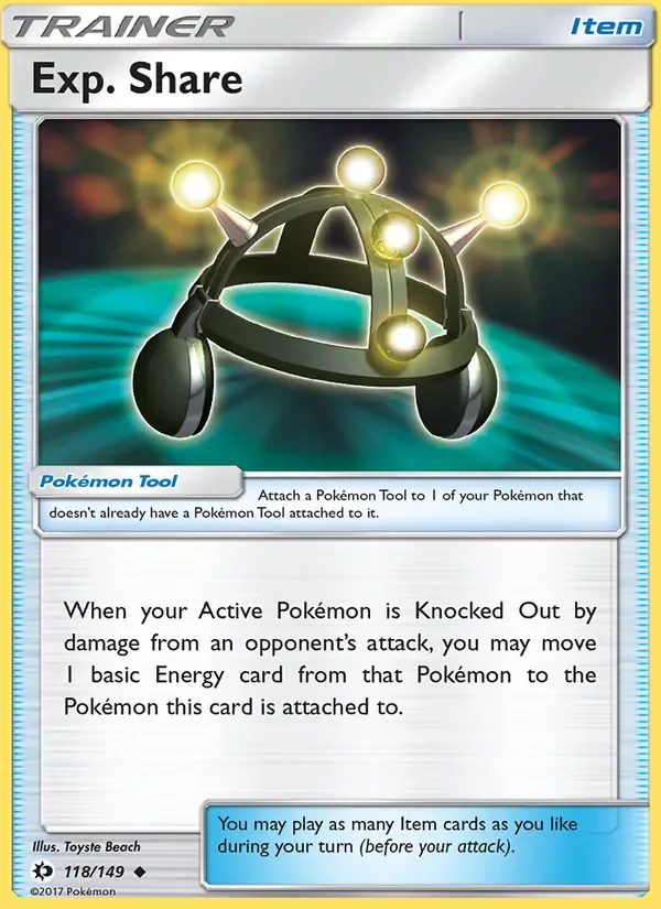 Exp. Share, Sun & Moon