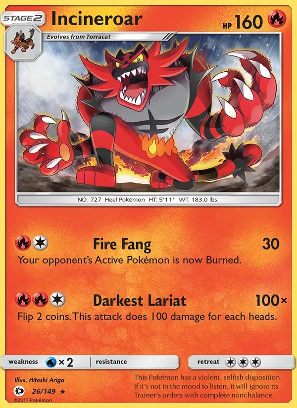 Incineroar, Sun & Moon
