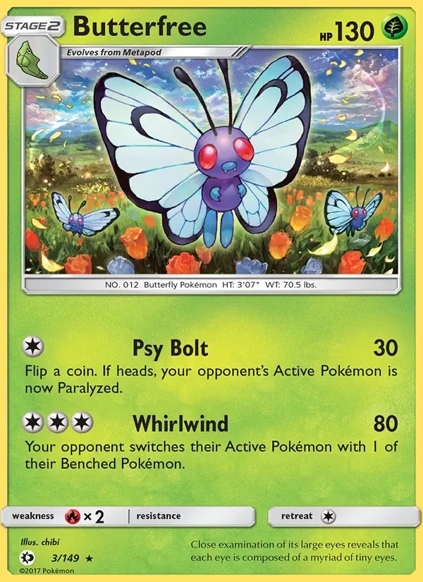 Butterfree, Sun & Moon