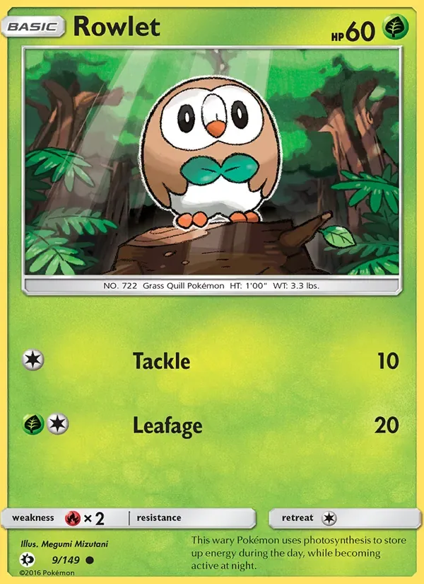 Rowlet, Sun & Moon