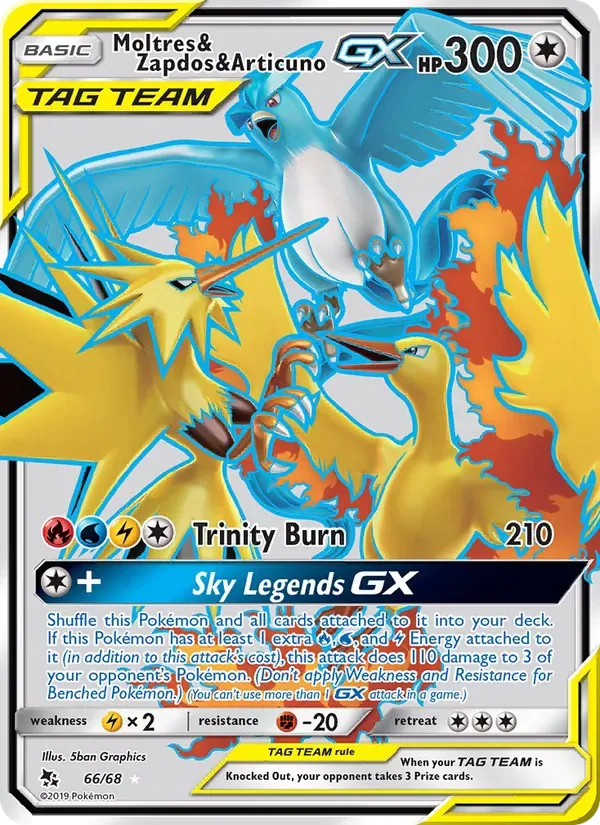 Moltres & Zapdos & Articuno GX, Hidden Fates