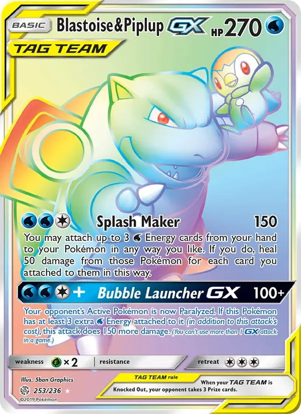 Blastoise & Piplup GX, Cosmic Eclipse