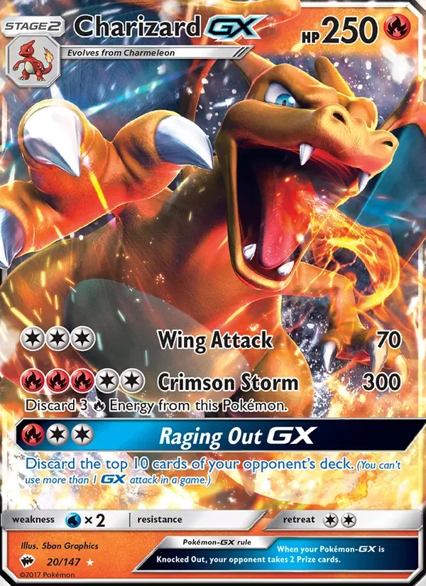 Charizard GX, Burning Shadows