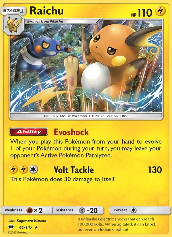 Raichu, Burning Shadows