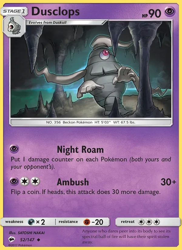 Dusclops, Burning Shadows