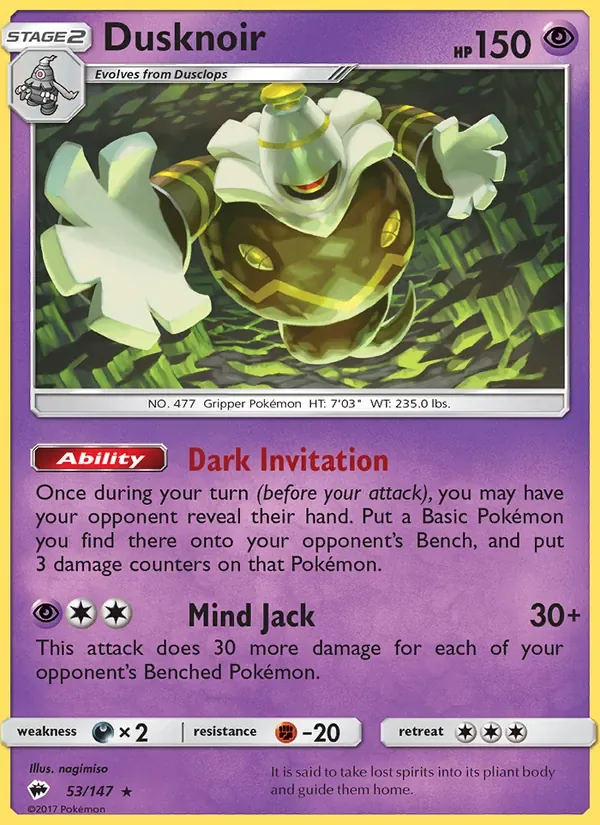 Dusknoir, Burning Shadows