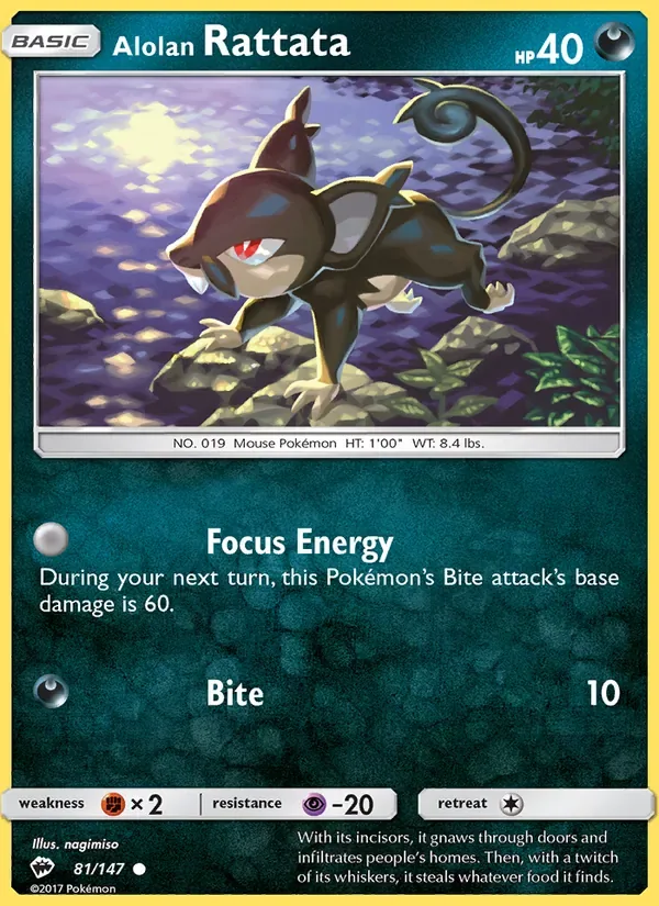 Alolan Rattata, Burning Shadows