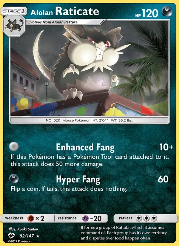 Alolan Raticate, Burning Shadows