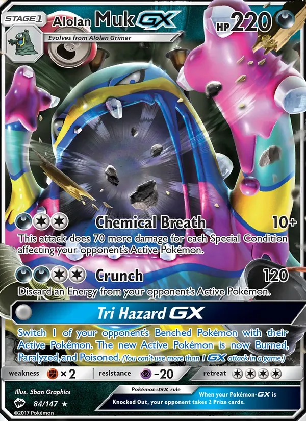 Alolan Muk GX, Burning Shadows