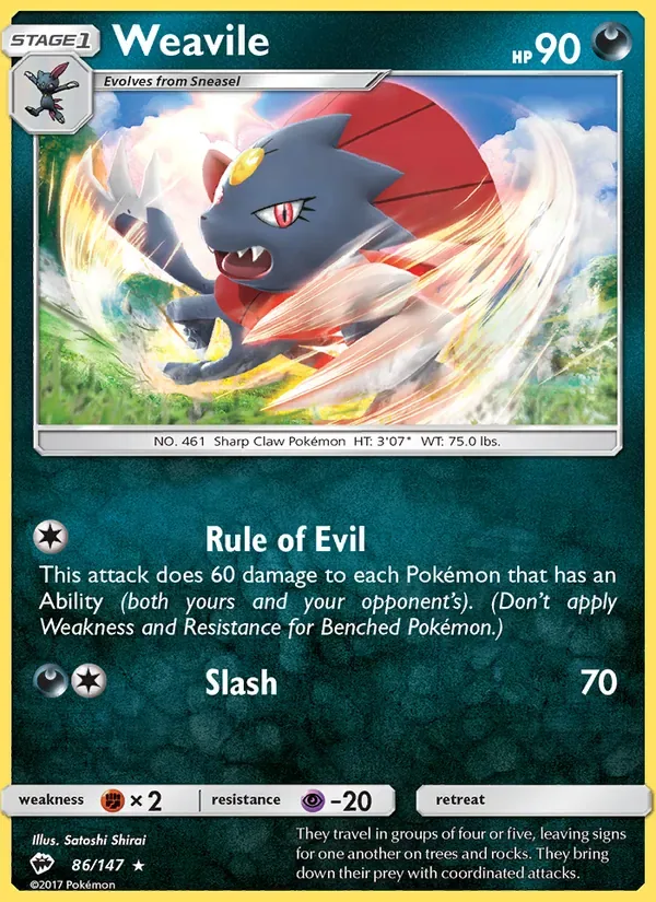 Weavile, Burning Shadows