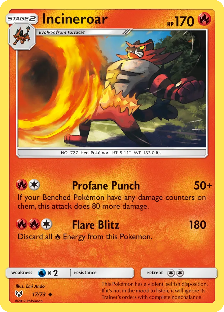 Incineroar, Shining Legends