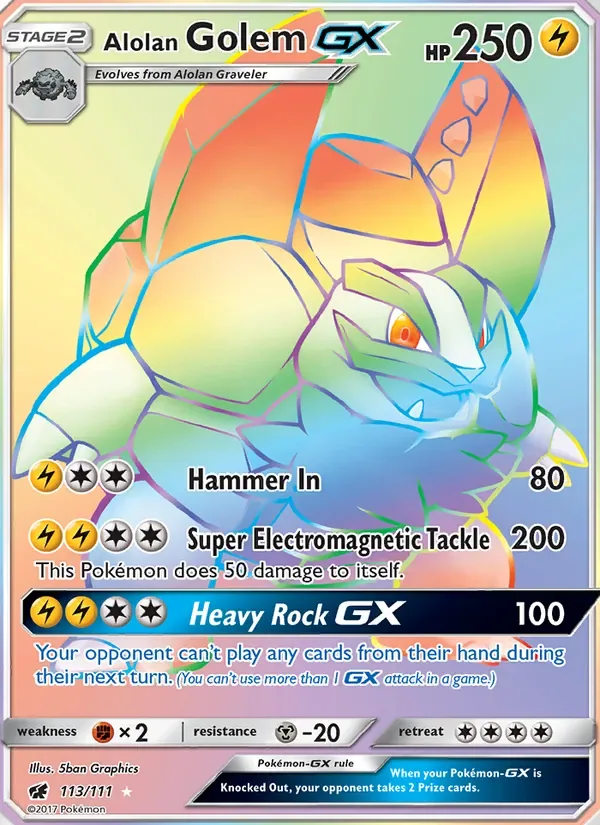 Alolan Golem GX, Crimson Invasion