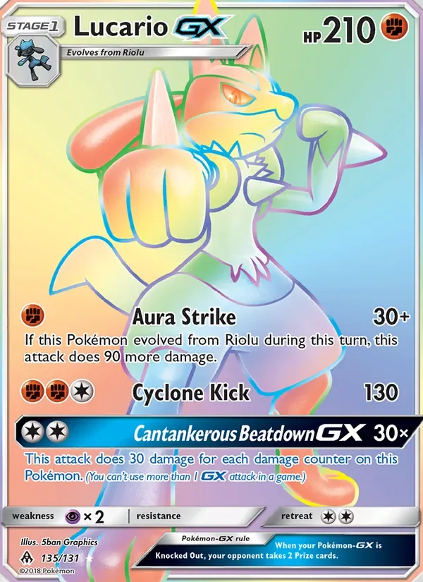 Lucario GX, Forbidden Light