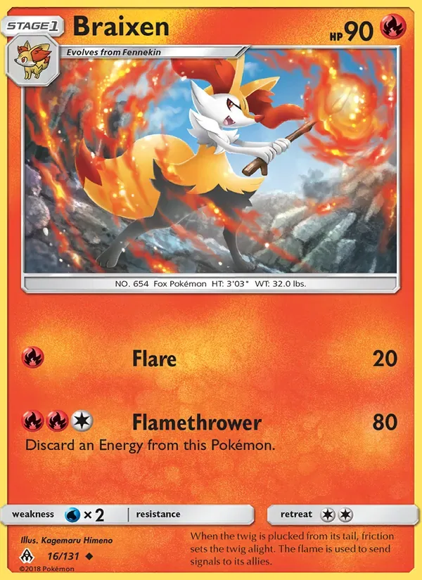Braixen, Forbidden Light