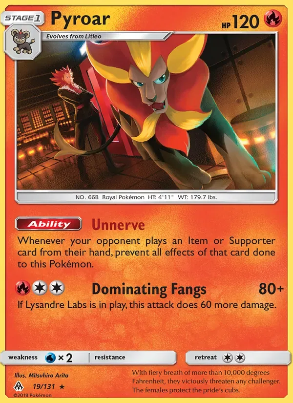Pyroar, Forbidden Light