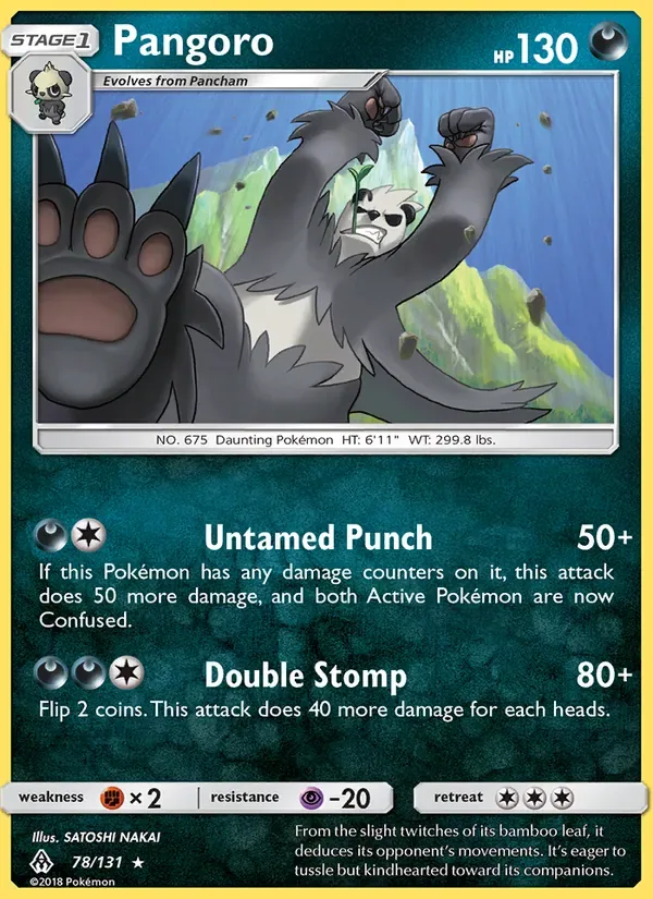 Pangoro, Forbidden Light