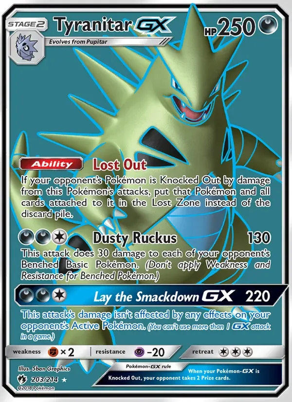 Tyranitar GX, Lost Thunder