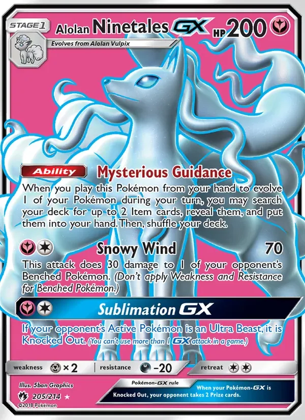 Alolan Ninetales GX, Lost Thunder