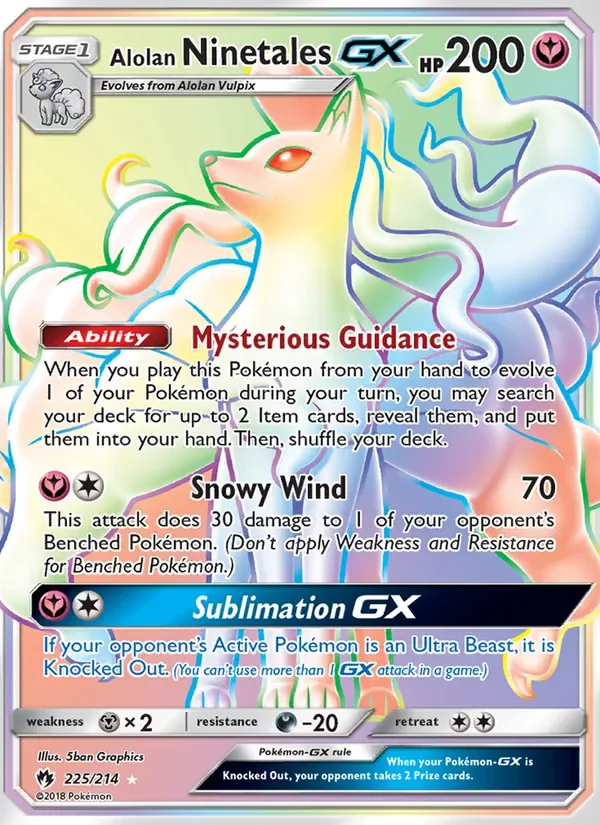 Alolan Ninetales GX, Lost Thunder