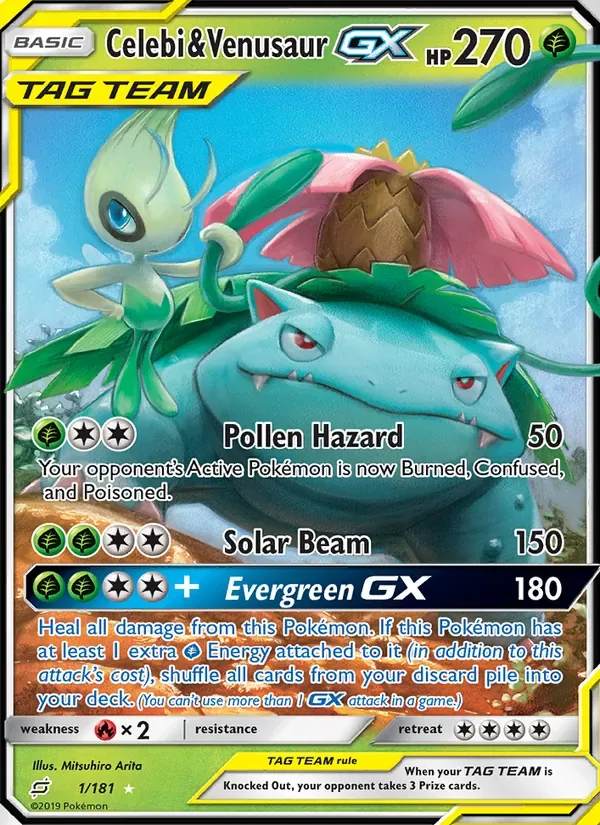 Celebi & Venusaur GX, Team Up
