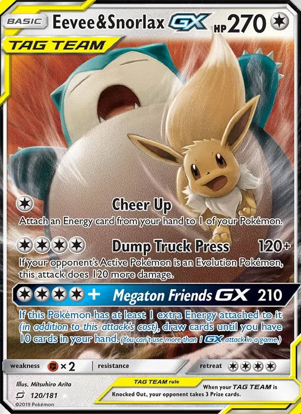 Eevee & Snorlax GX, Team Up
