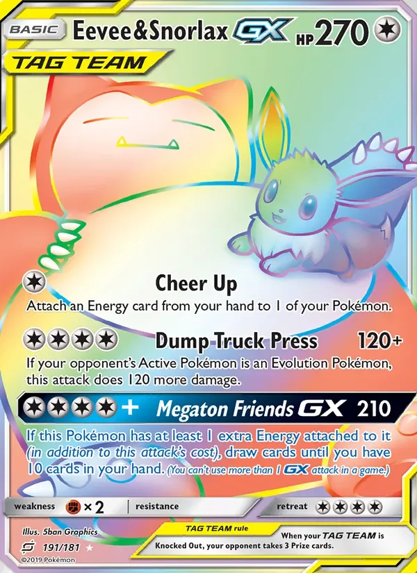 Eevee & Snorlax GX, Team Up