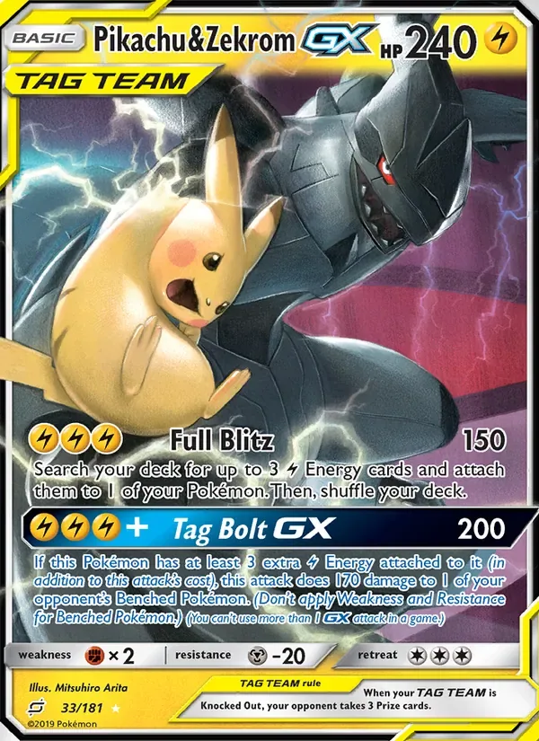 Pikachu & Zekrom GX, Team Up