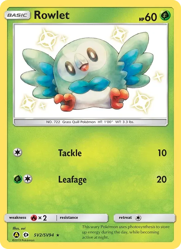 Rowlet, Hidden Fates Shiny Vault