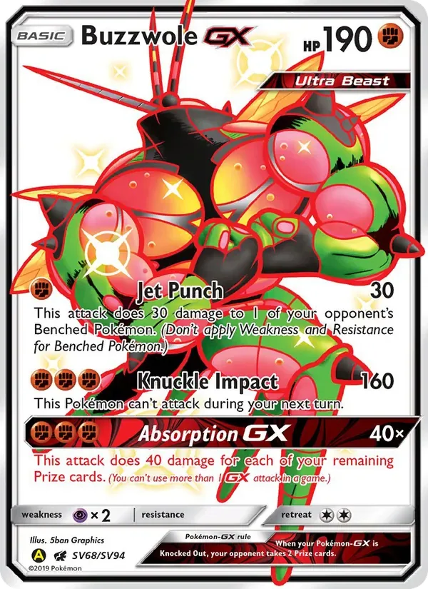 Buzzwole-GX, Hidden Fates Shiny Vault