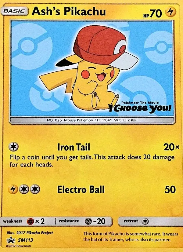 Ash's Pikachu, SM Black Star Promos