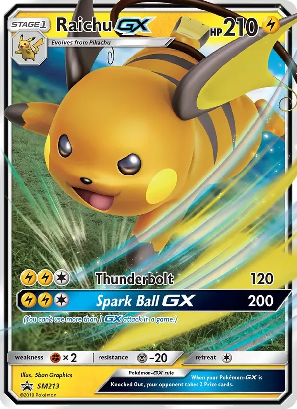 Raichu GX, SM Black Star Promos