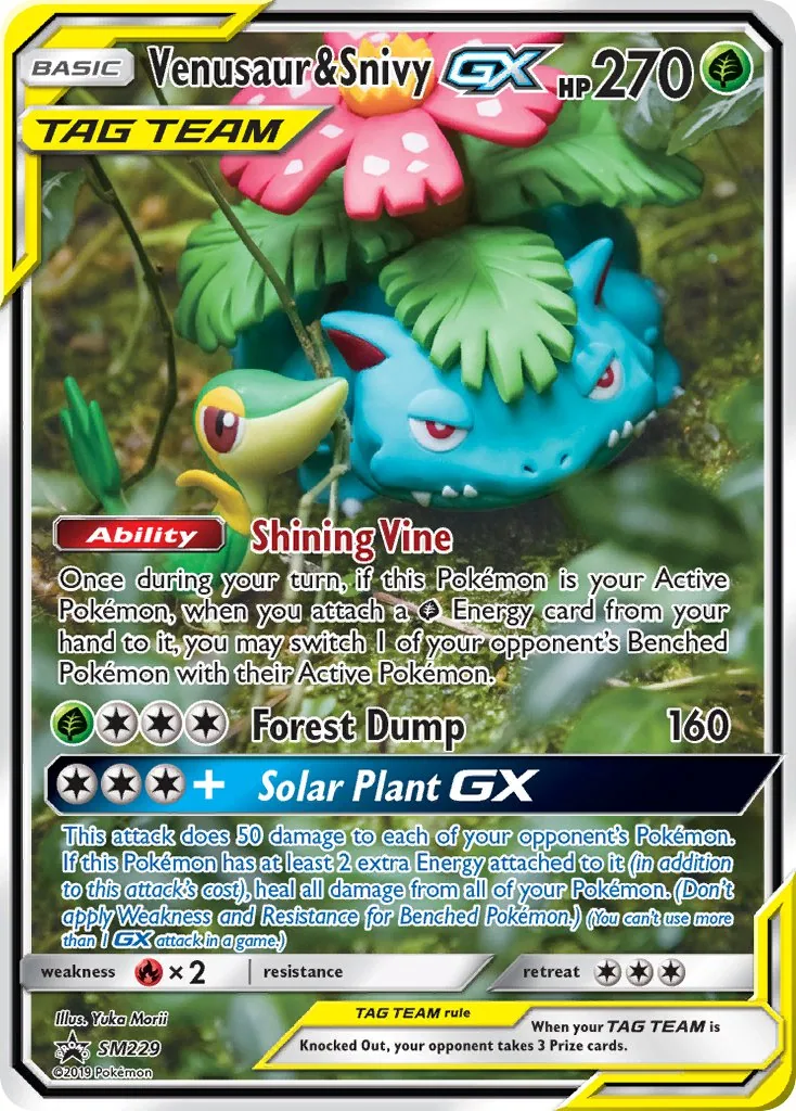 Venusaur & Snivy GX, SM Black Star Promos