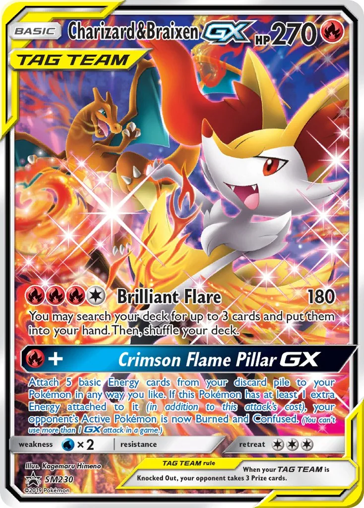 Charizard & Braixen GX, SM Black Star Promos