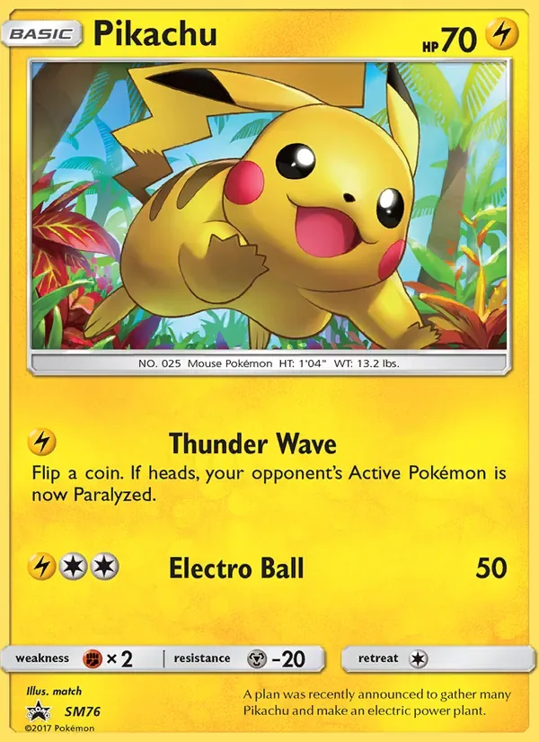 Pikachu, SM Black Star Promos