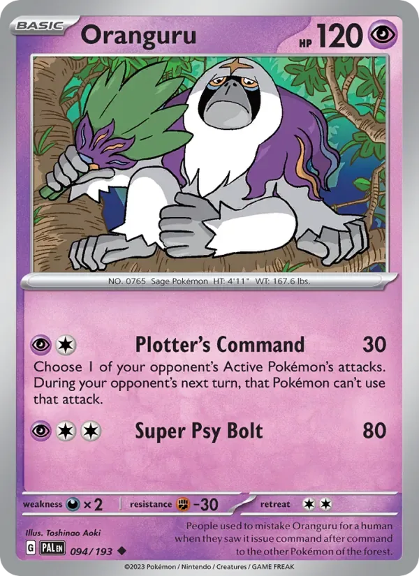 Oranguru, Paldea Evolved