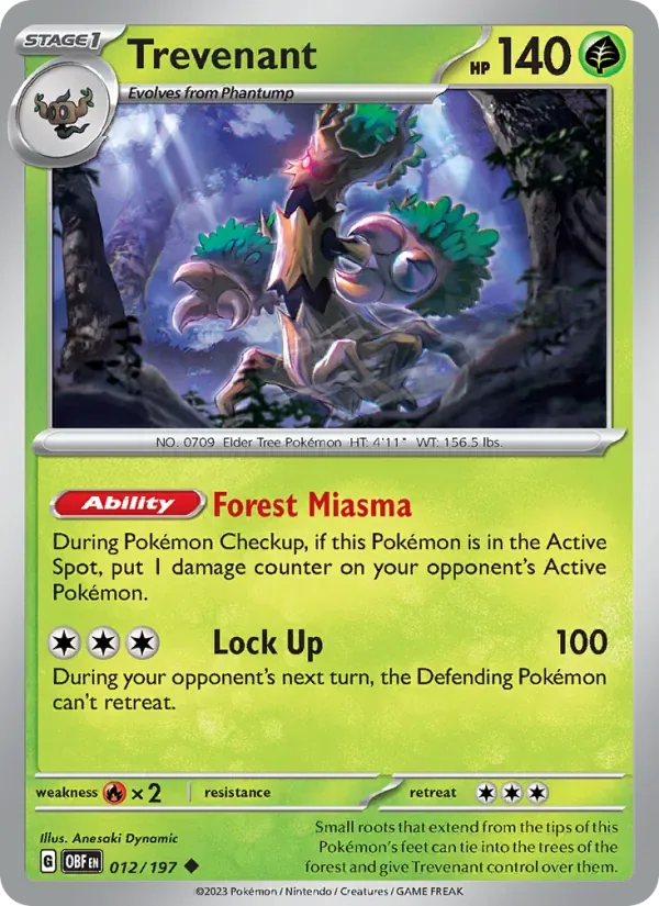Trevenant, Obsidian Flames