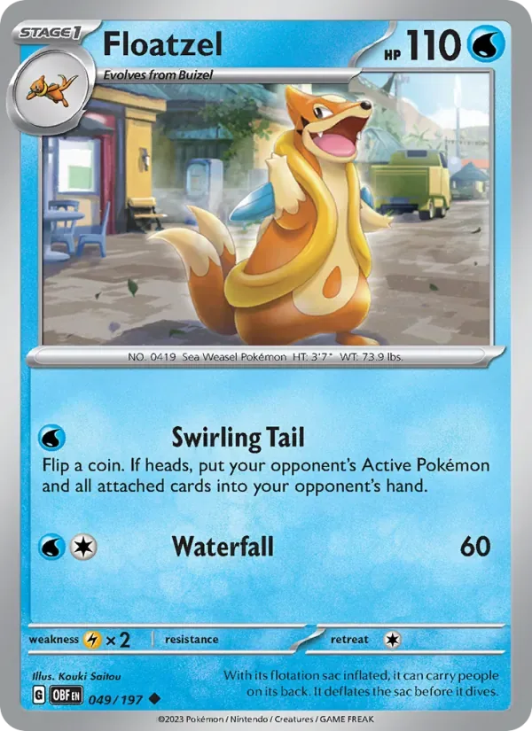 Floatzel, Obsidian Flames