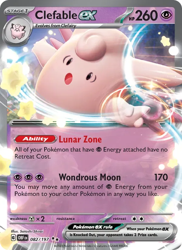 Clefable ex, Obsidian Flames