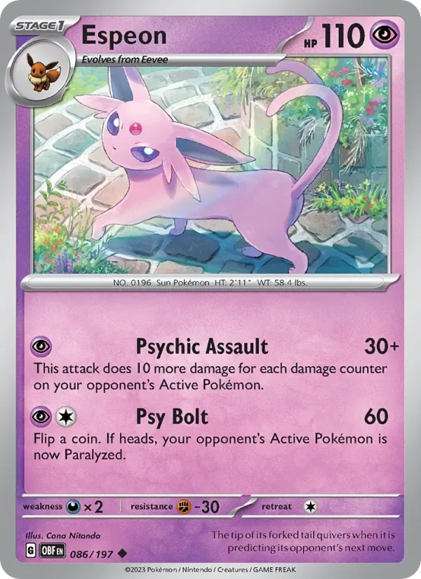 Espeon, Obsidian Flames
