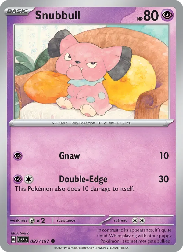 Snubbull, Obsidian Flames
