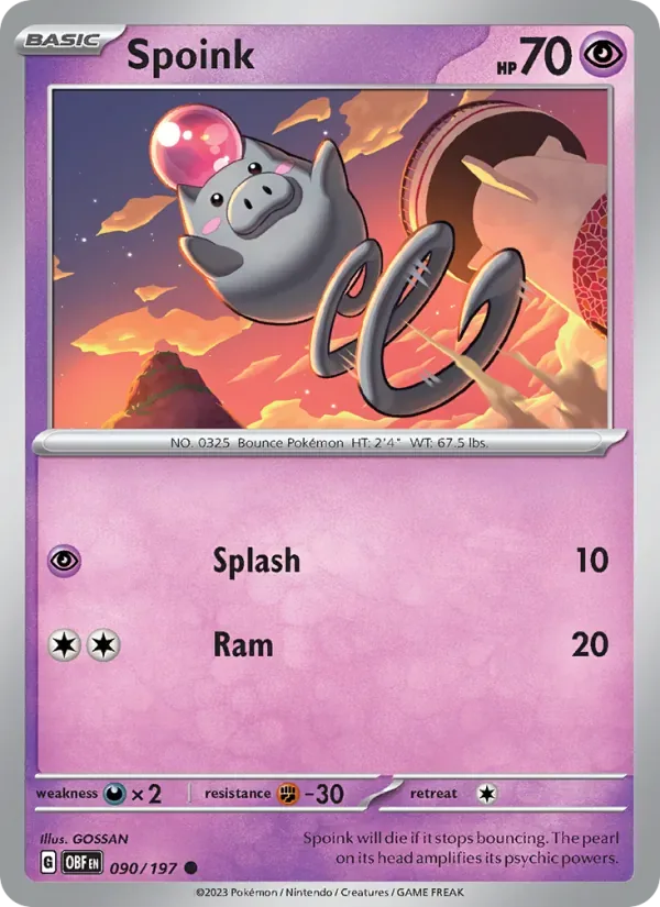 Spoink, Obsidian Flames