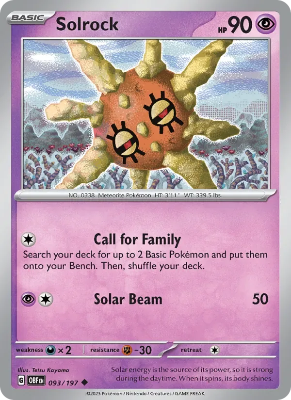 Solrock, Obsidian Flames