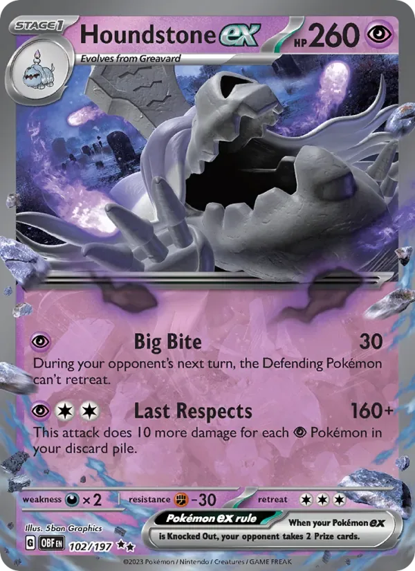 Houndstone ex, Obsidian Flames