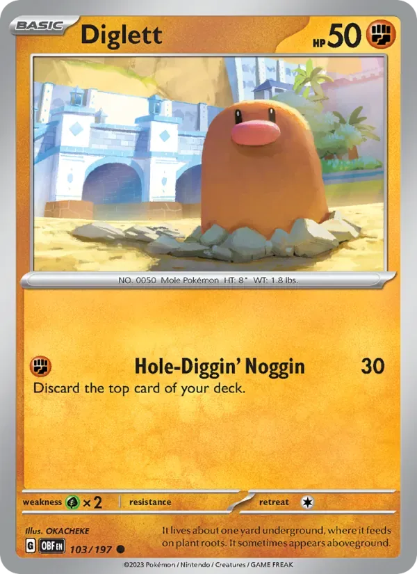 Diglett, Obsidian Flames
