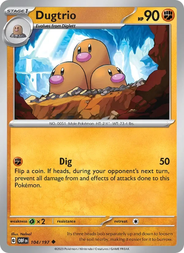 Dugtrio, Obsidian Flames