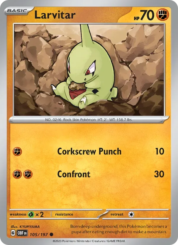 Larvitar, Obsidian Flames