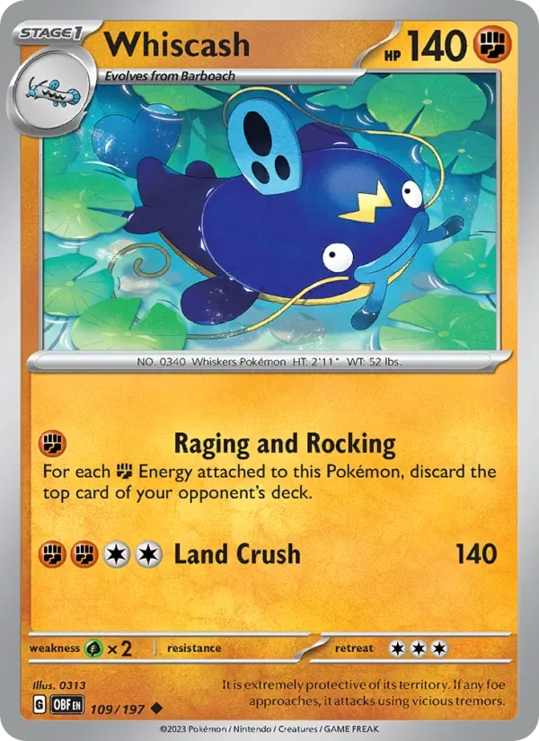 Whiscash, Obsidian Flames