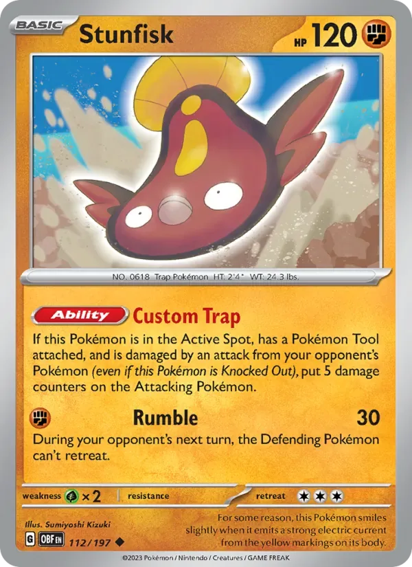 Stunfisk, Obsidian Flames