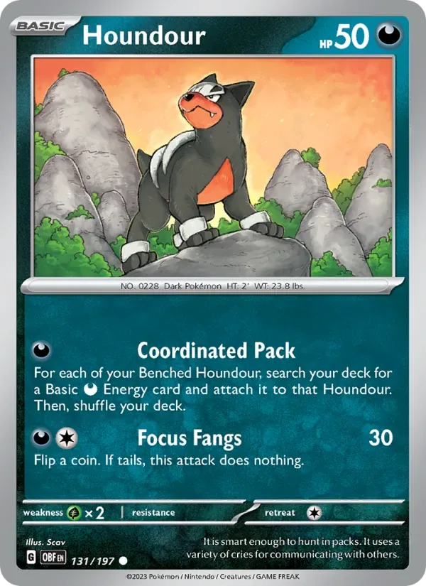 Houndour, Obsidian Flames